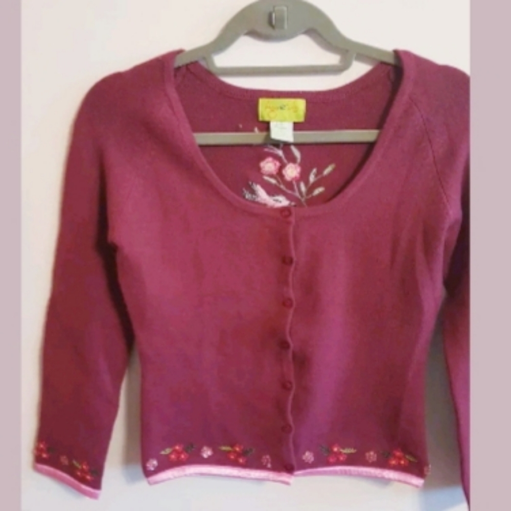 Ago&Filo Floral Embellished Sweater...S